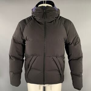 ISAORA Size S Black Navy Polyester Elastane Puffer Coat